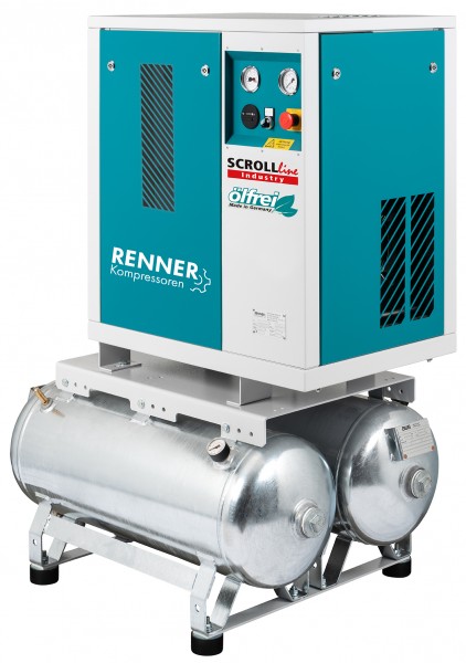 RENNER SCROLL-Kompressor SLD-I 5,5 mit 2 x 90 Liter Druckluftbehälter
