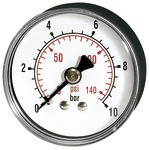 Standardmano »pressure line« G 1/4 hinten 0-10,0 bar/145 psi, Ø63