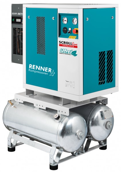 RENNER SCROLL-Kompressor SLDK-I 7,5 mit 2 x 90 Liter Druckluftbehälter