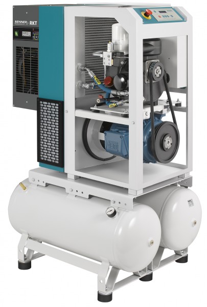RENNER Schraubenkompressor RSDKF-PRO 7,5 mit 2 x 90 Liter Druckluftbehälter