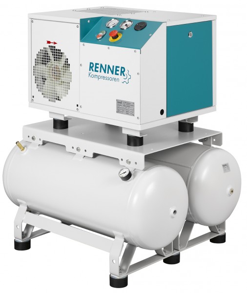 RENNER Schraubenkompressor RSD-B 2,2 mit 2 x 90 Liter Druckluftbehälter