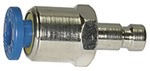 Einstecknippel push-in 4 mm, für Kupplungen NW 2,7, Messing vern.